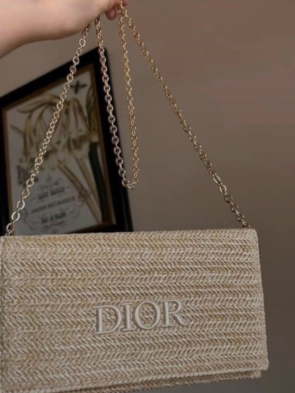 Dior limited edition 2023 raffia clutch - Picture 4 of 7